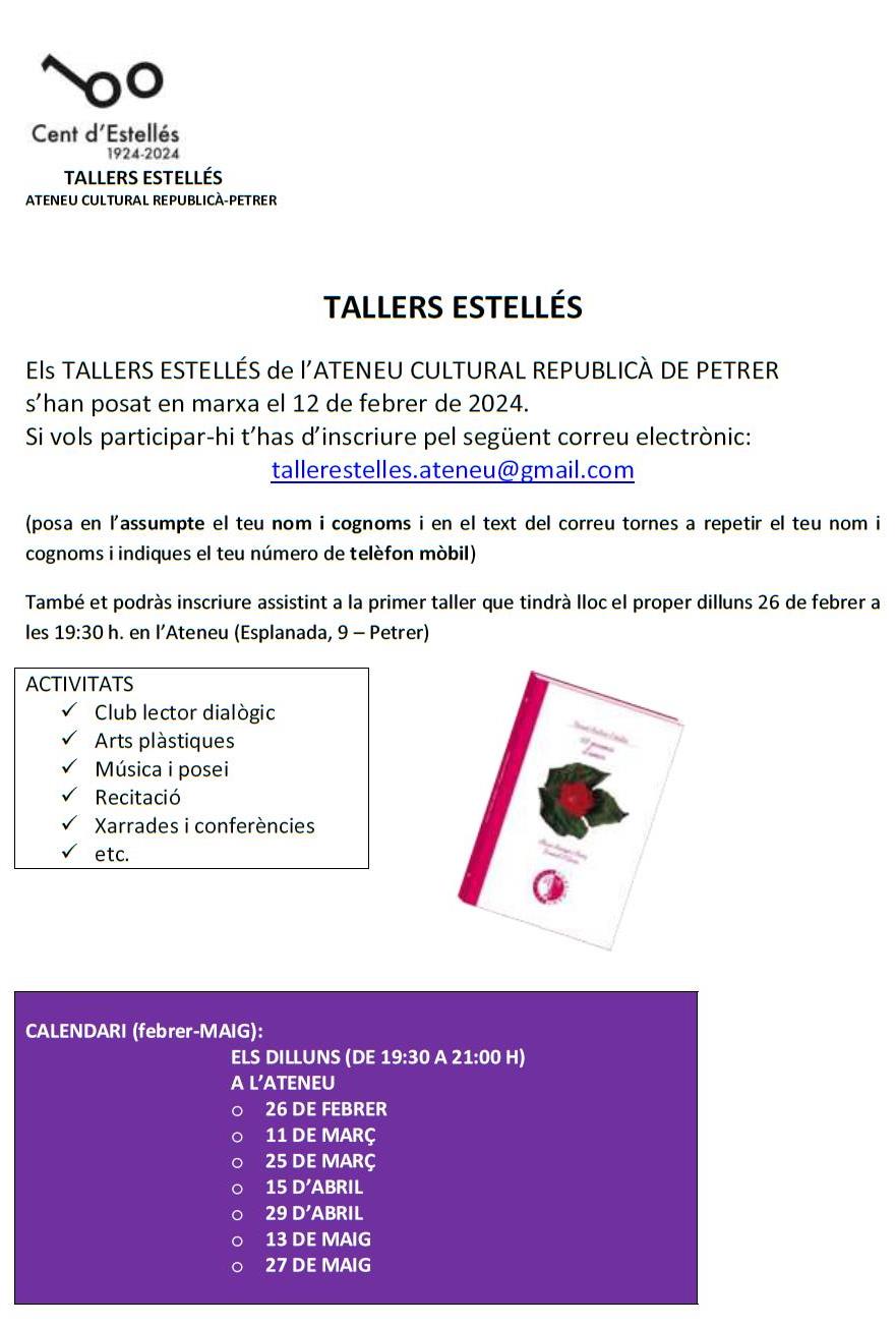 Tallers Estellés a Petrer