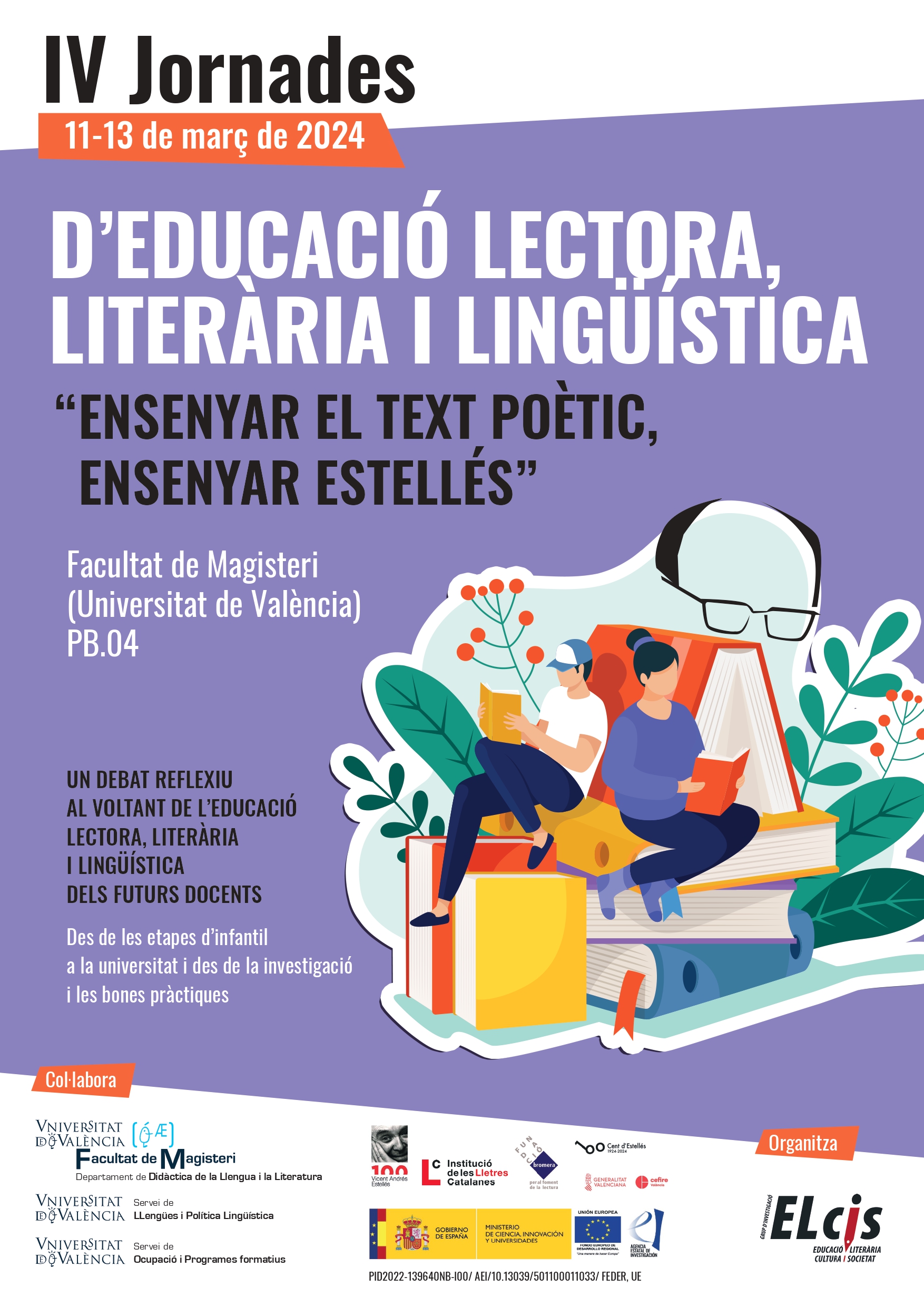 IV Jornades d’educació lectora, literària i lingüística a València 11-13/03/2024