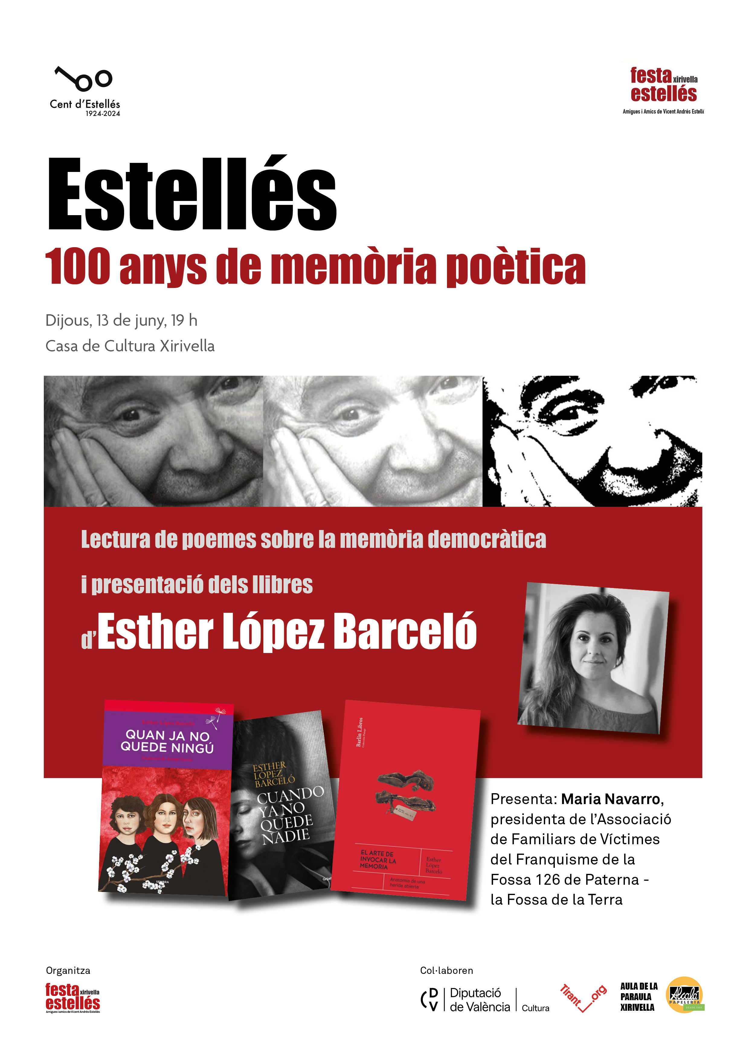 Estellés 100 anys de memòria poètica a Xirivella 13/06/2024