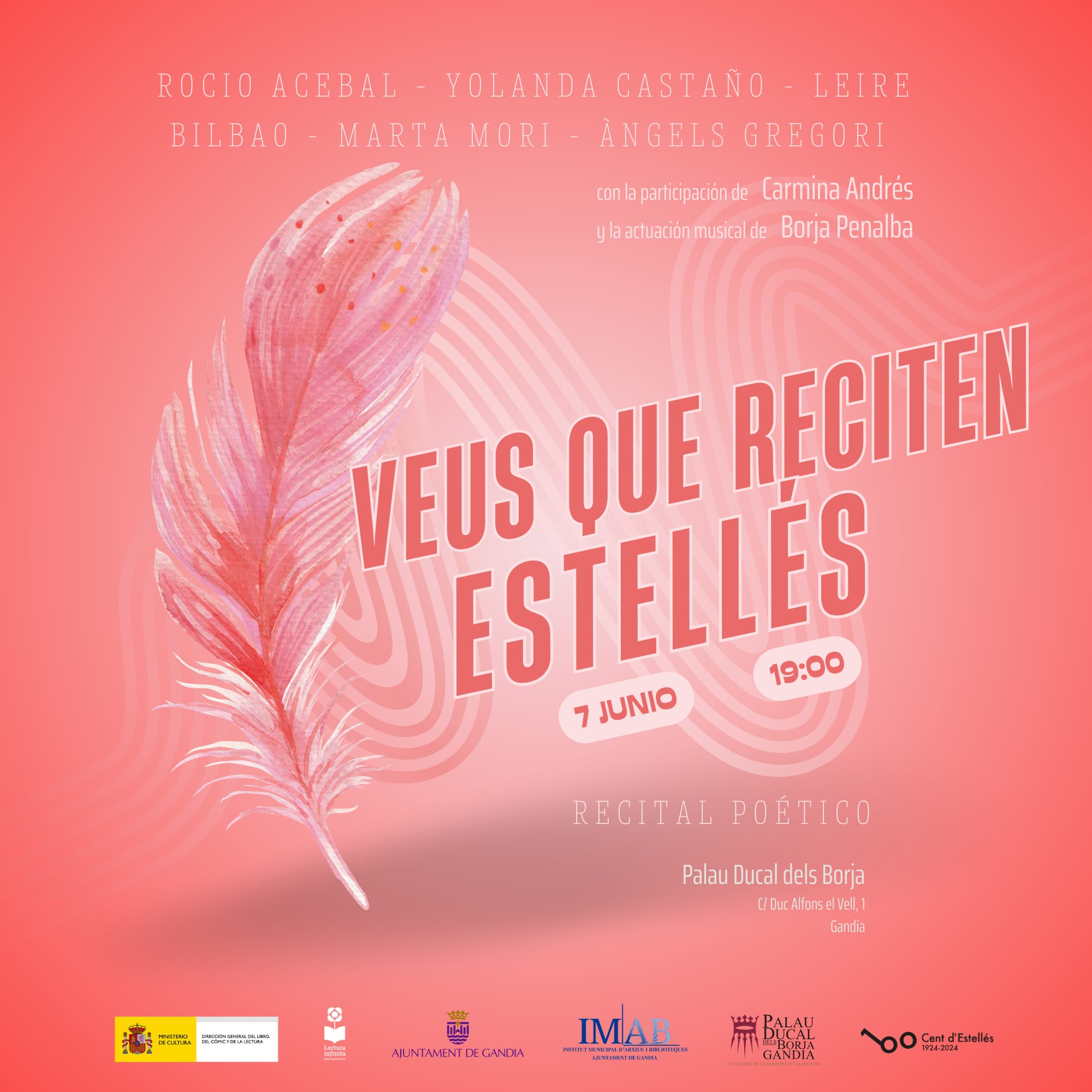 Veus que reciten Estellés a Gandia 07/06/2024