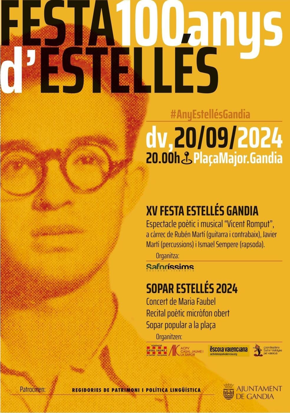 Festa 100 anys d'Estellés a Gandia 20/09/2024