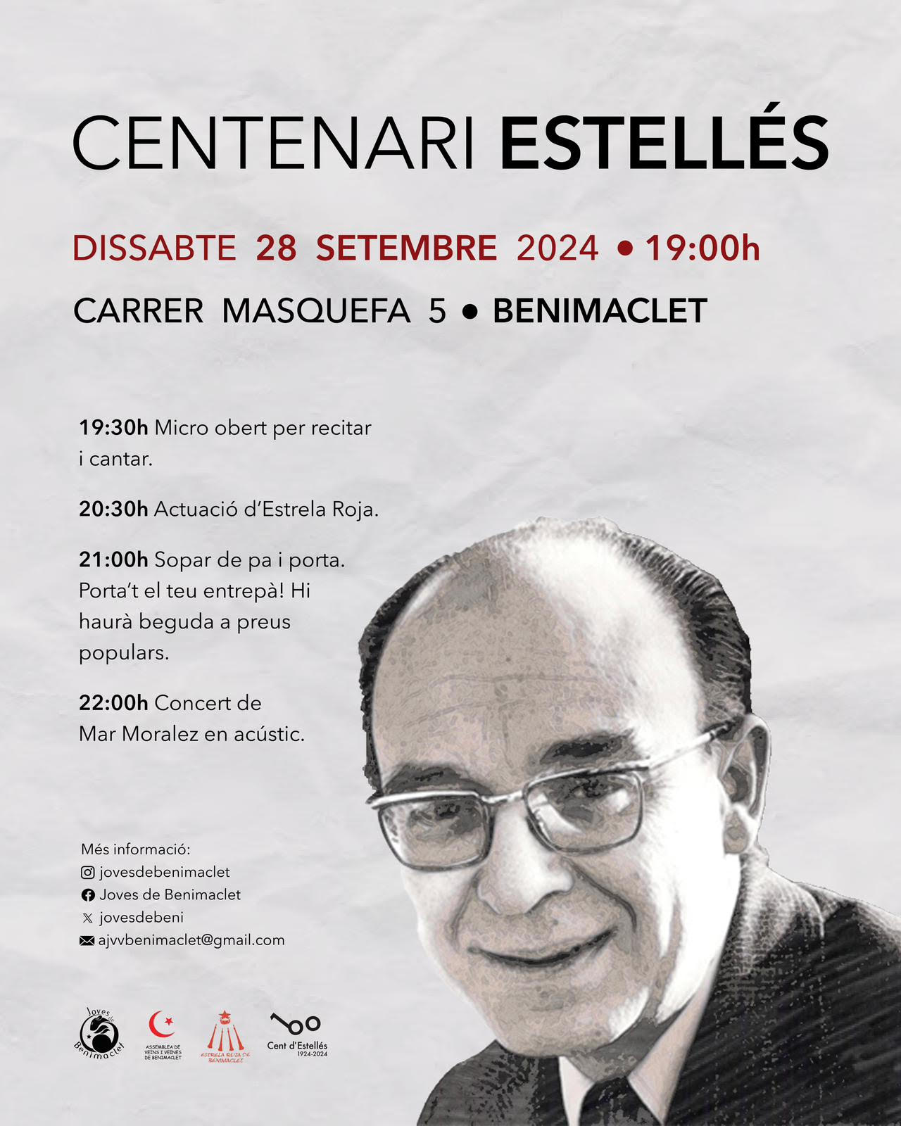 Centenari Estellés a Benimaclet 28/09/2024